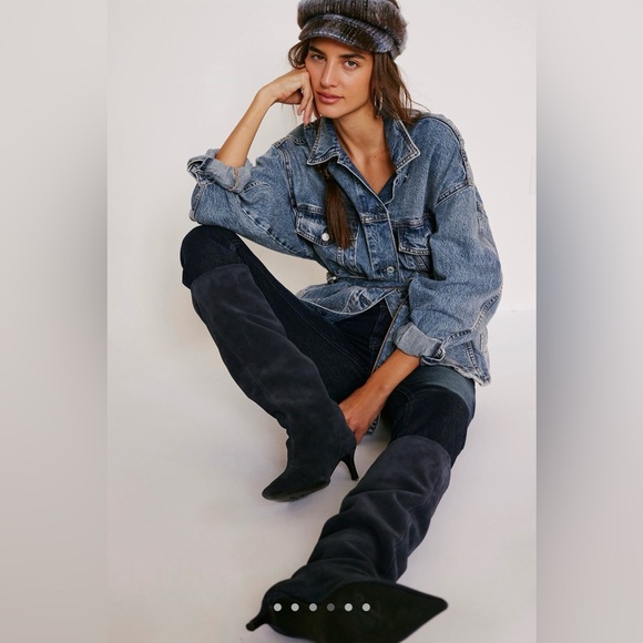 Free People We The Free Knotted Denim Jacket - Picture 4 of 6